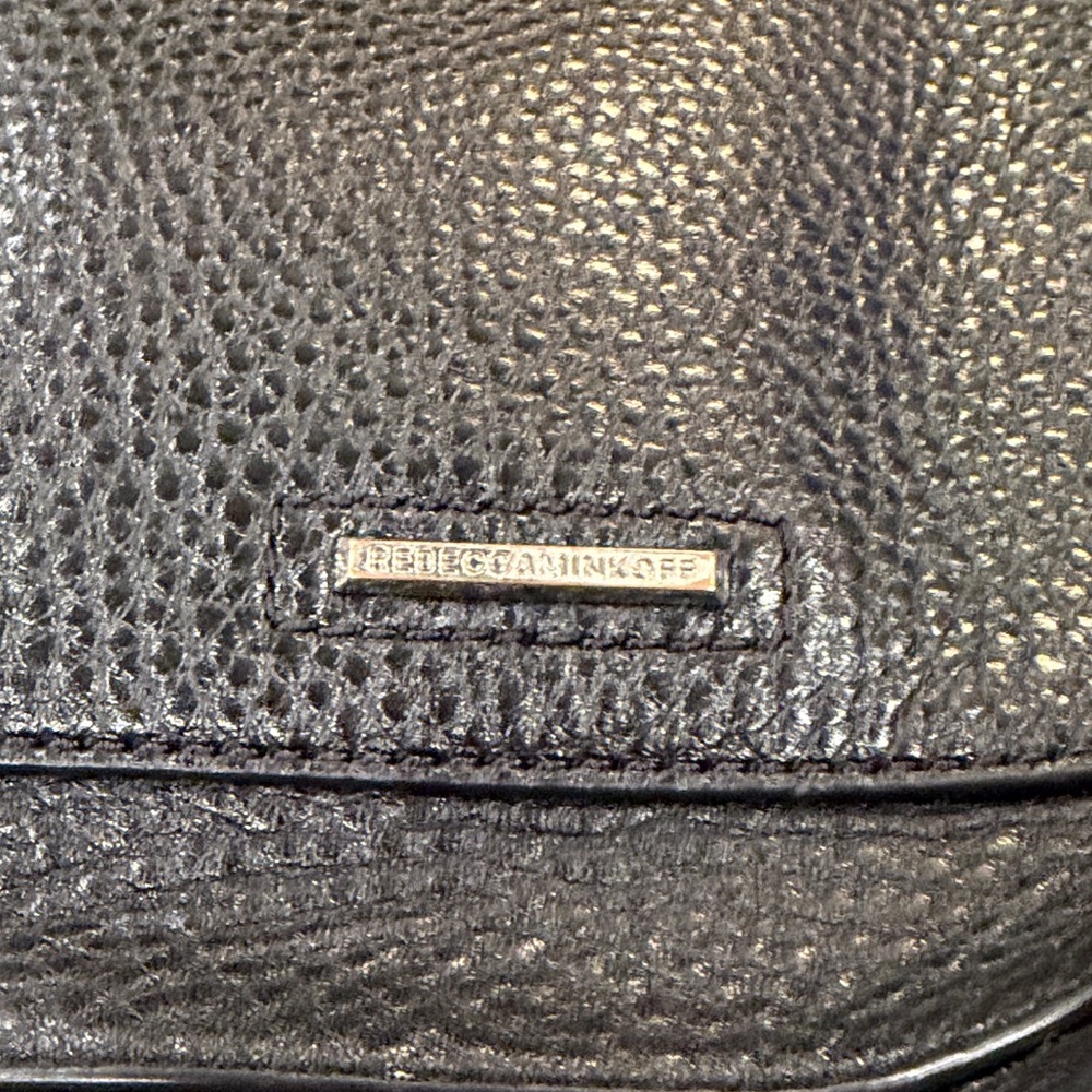Elegant Rebecca Minkoff Black Leather Shoulder Bag - Picture 3 of 9